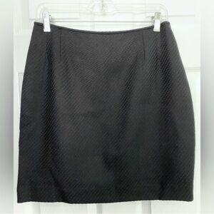 Raffinati Black Wool Mini Skirt
